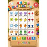 My Kids Room 24 Parça Ahşap Hafıza Kartları Eşleştirme Oyunu Eğitici Öğretici Çocuk Memory Kart Seti