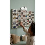 My Kids Room Kişiye Özel Isimlikli 100 Araç Kapasiteli Isimli Araba Rafı - Dekoratif Çocuk Odası Oyuncak Organizer (Hotwheels ve Matcbox Arabaları Için Uygundur) - Beyaz