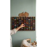 My Kids Room Kişiye Özel Isimlikli 100 Araç Kapasiteli Isimli Araba Rafı - Dekoratif Çocuk Odası Oyuncak Organizer (Hotwheels ve Matcbox Arabaları Için Uygundur) - Kahverengi