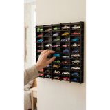 My Kids Room Oyuncak Araba Rafı 1/64 50'li Dekoratif Çocuk Odası Oyuncak Organizer (Hotwheels ve Matcbox Arabaları Için Uygundur) - Siyah
