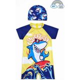 My Kids Wear Erkek Çocuk Boneli Fermuarlı Çocuk Plaj Mayosu 2-8 Yaş 12555 - Renkli - 4 - 5 Yaş