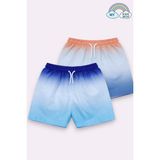 My Kids Wear Erkek Çocuk Degrade Desenli Deniz Şortu 2’li Set 3-16 Yaş 12381 - Karışık - 5 - 6 Yaş