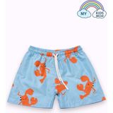 My Kids Wear Erkek Çocuk Desenli Deniz Şortu 3-16 Yaş 12413 - Karışık - Mercan - 13 - 14 Yaş
