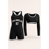 My Kids Wear Kız Çocuk 2'li Uzun Kollu Üst ve Şortlu Mayo Takımı 12855