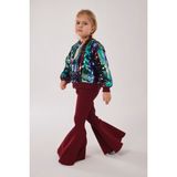 My Kids Wear Kız Çocuk Bayramlık Payetli Ceket & Ispanyol Paça Tayt Takımı 12476 - 2 - 3 Yaş - Bordo