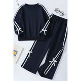 My Kids Wear Kız Çocuk Çift Şerit Kurdele Eşofman Takımı 4-16 Yaş 12146