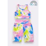 My Kids Wear Kız Çocuk Çok Amaçlı Batik Desenli Mayo & Spor Takımı 12429 - Karışık - Bordo - 7 - 8 Yaş
