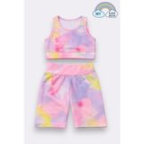 My Kids Wear Kız Çocuk Çok Amaçlı Batik Desenli Mayo & Spor Takımı 12432 - Pembe - Karışık - 5 - 6 Yaş