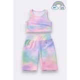 My Kids Wear Kız Çocuk Çok Amaçlı Batik Desenli Mayo & Spor Takımı 12434 - Kahverengi - Karışık - 3 - 4 Yaş