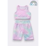 My Kids Wear Kız Çocuk Çok Amaçlı Batik Desenli Mayo & Spor Takımı 12438 - Karışık - Kırmızı - 3 - 4 Yaş