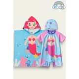 My Kids Wear Kız Çocuk Deniz Kombini 2’li Set – Mayo, Havlu ve Bone 12752 - Fuşya - 4 - 5 Yaş