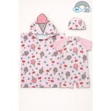 My Kids Wear Kız Çocuk Deniz Kombini 3’lü Set – Mayo, Havlu ve Bone 12576 - Pudra - 7 - 8 Yaş