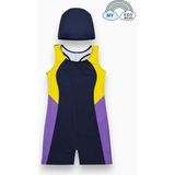 My Kids Wear Kız Çocuk Deniz Yüzücü Mayoları 5-16 Yaş 12601 - Lacivert - 15 - 16 Yaş