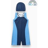 My Kids Wear Kız Çocuk Deniz Yüzücü Mayoları 5-16 Yaş 12601 - Mavi - 5 - 6 Yaş