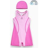 My Kids Wear Kız Çocuk Deniz Yüzücü Mayoları 5-16 Yaş 12614 - 6TH-Pembe - 5 - 6 Yaş