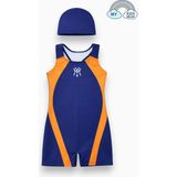 My Kids Wear Kız Çocuk Deniz Yüzücü Mayoları 5-16 Yaş 12617 - Mavi - Karışık - 7 - 8 Yaş