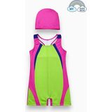 My Kids Wear Kız Çocuk Deniz Yüzücü Mayoları 5-16 Yaş 12621 - Kahverengi - Karışık - 11 - 12 Yaş