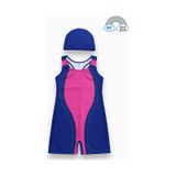 My Kids Wear Kız Çocuk Deniz Yüzücü Mayoları 5-16 Yaş 12623 Fuşya - Mint