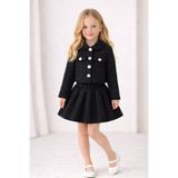 My Kids Wear Kız Çocuk Ekose Ceket Etek Takım Şık Kombin 12644