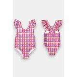 My Kids Wear Kız Çocuk Fırfır Detaylı Şık Tasarım Çapraz Askılı Mayo 12734 - Açık Fuşya - 4 - 5 Yaş