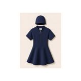 My Kids Wear Kız Çocuk Kısa Kollu Fermuarlı Mayo Uv Korumalı Deniz ve Havuz Mayosu 12778 - 5 - 6 Yaş - Lacivert
