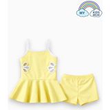 My Kids Wear Kız Çocuk Nakış Detaylı Garson Boy Mayo 5-14 Yaş 12589 - Sarı - 11 - 12 Yaş