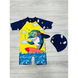My Kids Wear Tatlı Dino Temalı Boneli Erkek Çocuk Mayo Takımı Çok Renkli