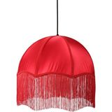 My Lamp MYLAMP Lal Kırmızı Detay Püsküllü Kumaş Tasarım El Yapımı Avize