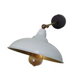 My Lights Retro Rustik Beyaz İçi Altın Metal Sarkıt Avize Aplik