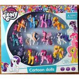 My Little Pony 12'li Figür Seti Küçük Eller İçin Kolay Kavrama Özellikli Eğlenceli Oyun Seti - Renkli
