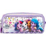 My Little Pony Besties Kalem Çantası Tek Parça Fermuarlı Dikdörtgen Desenli Hafif ve Taşınabilir
