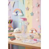 My Little Pony Lisanslı Fluttershy Çift Cidarlı Pipetli Kulplu Plastik Şişe – Renk Geçişli Matara 27 Cm