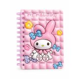 My Melody 3D Spiralli Defter, Pembe, Karikatür Temalı, Okul ve Ofis Kırtasiyesi, 11x9 cm, 1 Adet