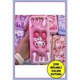 My Melody Figürlü Çok Bölmeli Plastik Kalemlik Kalem Kutusu - Renkli - standart