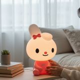 My Melody LED Gece Lambası Şarjlı Silikon Dokunmatik Çocuk Odası Masa Lambası
