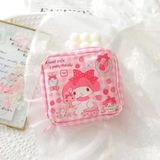 My Melody Melodi Pembe Desenli Hijyenik Ped Çantası | Organizeri | Makyaj & Kozmetik Saklama Çantası | Fermuarlı Mini Düzenleyici - Renk: 05