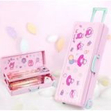 My Melody Melodi Sanrio 2katmanlı Çekçek Tekerlekli Valiz Büyük Boy Stickerli Kalemlik Kalem Kutu