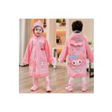 My Melody Pembe Sırtı Aplikeli Şirin Su Geçirmez Yağmurluk Pembe 4-6 Yaş