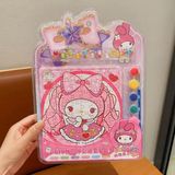 My Melody Puzzle Dıy Kendin Yap Yap Boz Sulu Boya Seti 2 Sayfa Boyama Sticker Yapışkanlı Boncuk