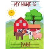 My Name Is Ivan | Farm Animals Barn | Personalized Tracing Practice Worksheet Workbook | Learn How To Write Your Name | Homeschool Preschool Pre-K (Farm - Personalized Name Tracing Workbooks)