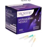 My Needle Hipodermik İğne 30G x 4mm Sarı, 100 Adet | Steril & Tek Kullanımlık, Paslanmaz Çelik Uç, Ayrı Steril Ambalaj, Mezoterapiye Uygun, İnce & Hassas Uç