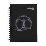 My Note Black Deniz Feneri Desenli A6 60 Siyah Yaprak Çizgisiz Spiralli Defter