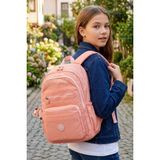 My Polo 8700 Krinkıl Okul Çantası Sırt Çanta Günlük Gezi Spor Seyahat Tatil Çok Gözlü Laptop Bölmeli - Pembe