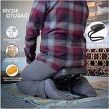 My Real Ergonomik Secde Oturağı – Diz Dostu Namaz Oturma Minderi | Sünger Destekli Portatif Secde Taburesi - Siyah