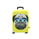 My Saraciye 28 Valiz Kılıfı, Bavul Kılıfı - Pug Köpek 28 - Orta Boy - Sarı