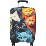 My Saraciye 86 Kedi Çete Valiz Bavul Kılıfı Kedi Çete 86 - Siyah - Orta Boy