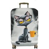 My Saraciye (MY#161 Cool Kedi) Valiz Için kılıf Rengarenk-Kabin Boy - Tekli - Çok Renkli