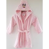 My Sweet Baby Kadife Çocuk Bornozu - 5 - 6 Yaş - Açık Pembe
