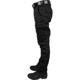 My Tekstil Erkek Kargo Pantolon Siyah Likralı Slimfit Düz Paça - 5-Siyah - 3XL