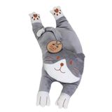 MY toys Uyku Arkadaşım Yumuşak Yatan Peluş Kedi Yastık 70 Cm. (GRİ)